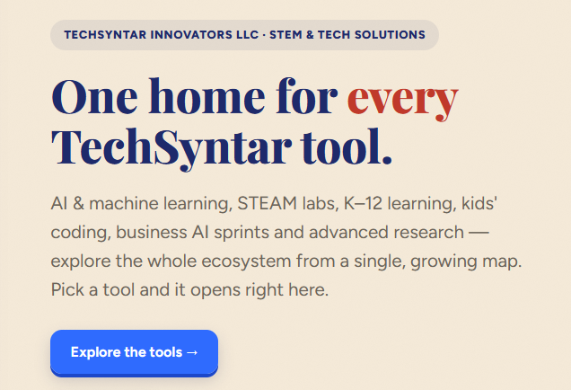 TechSyntar Tools Ecosystem