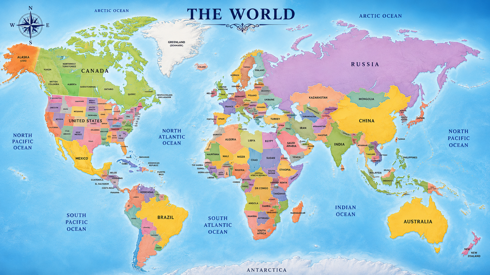 World map of paying members